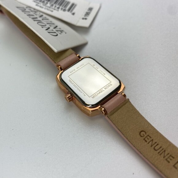 Michael Kors MK2923 Alane Two-Hand Blush Leather Watch - Picture 8 of 8